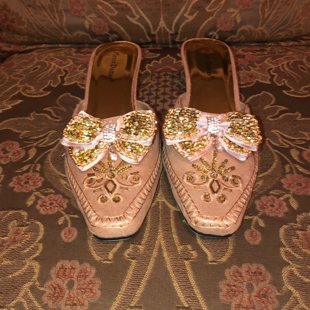 Pierre Dumas Gold Mules